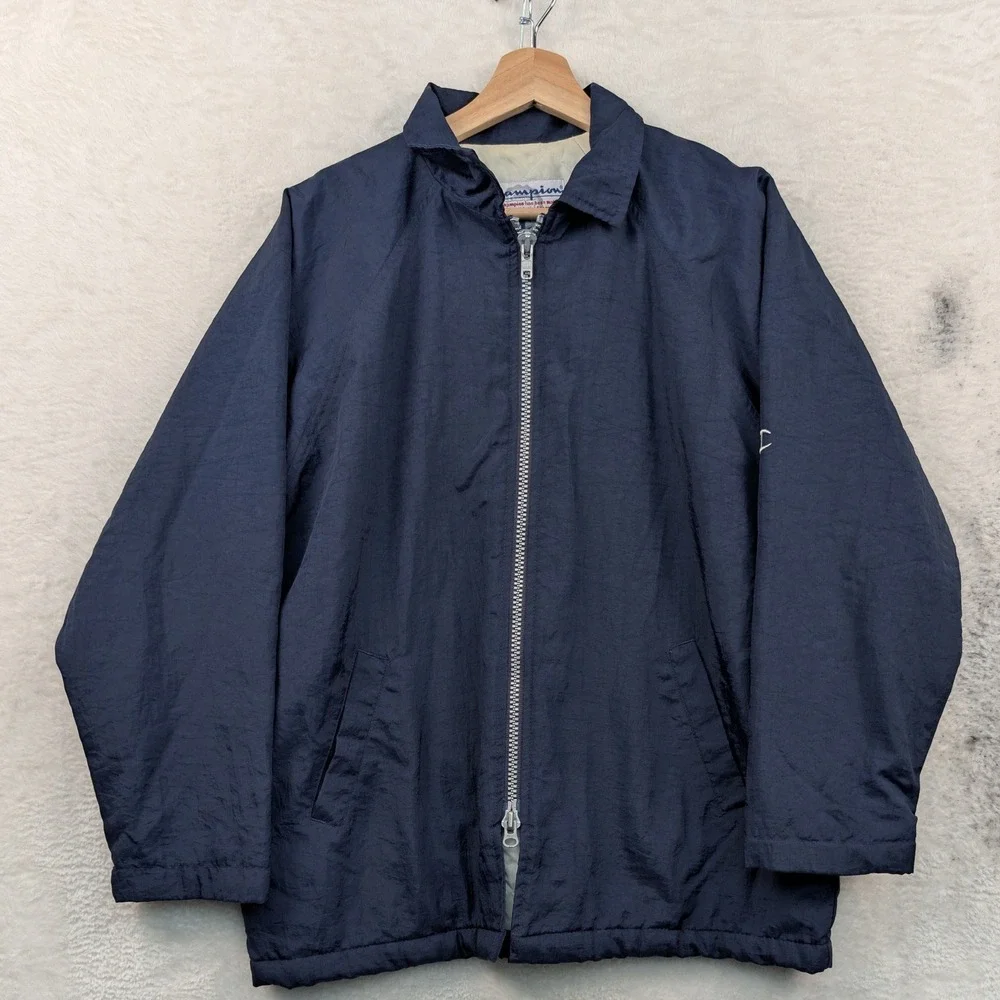 VTG Iowa State Champion Jacket Men's L Navy Cyclones Full Zip Windbreaker 90s